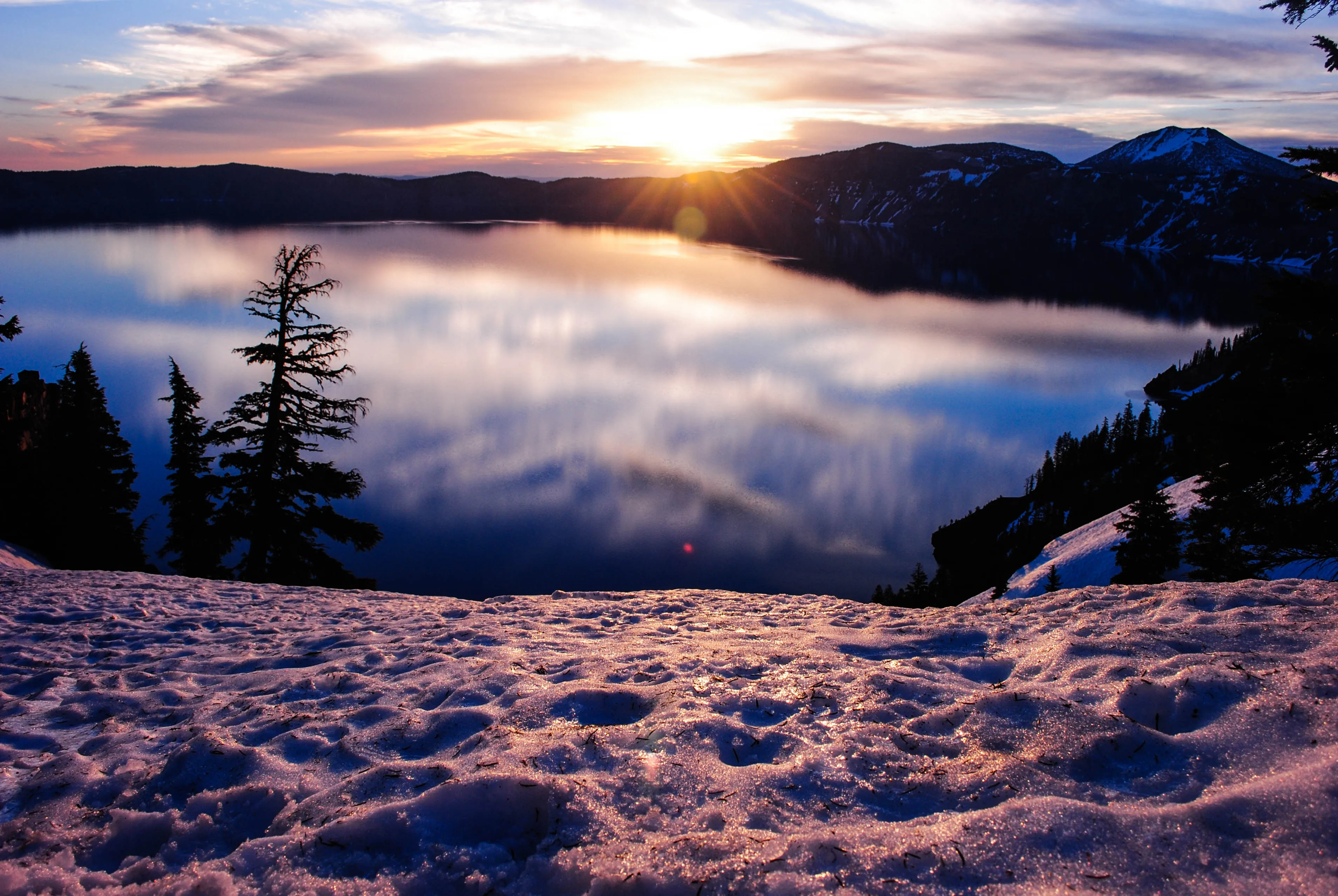 loch at sunset