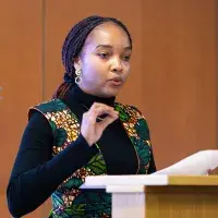 Woman presenting